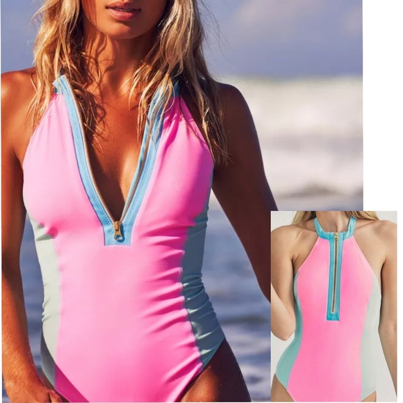 LoveShackFancy Other - LoveShackFancy x Hurley color block one piece love shack fancy
